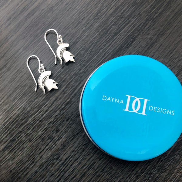 Michigan State University Dangle Earrings - Silver