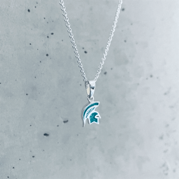 Michigan State University Pendant Necklace - Enamel