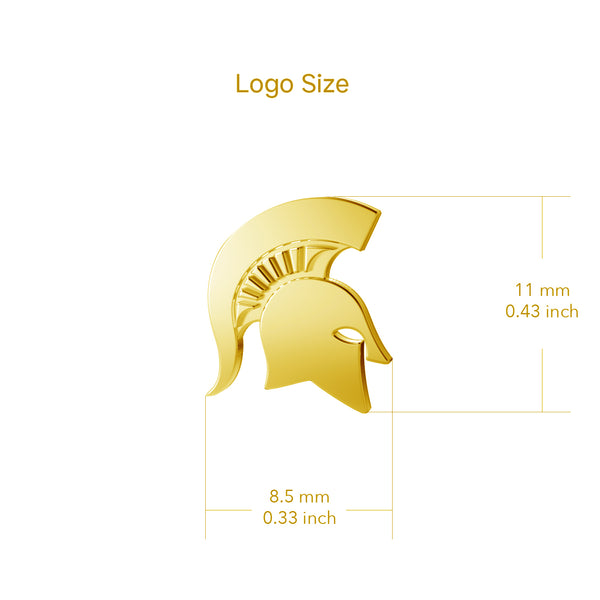 Michigan State University Dangle Earrings - Gold