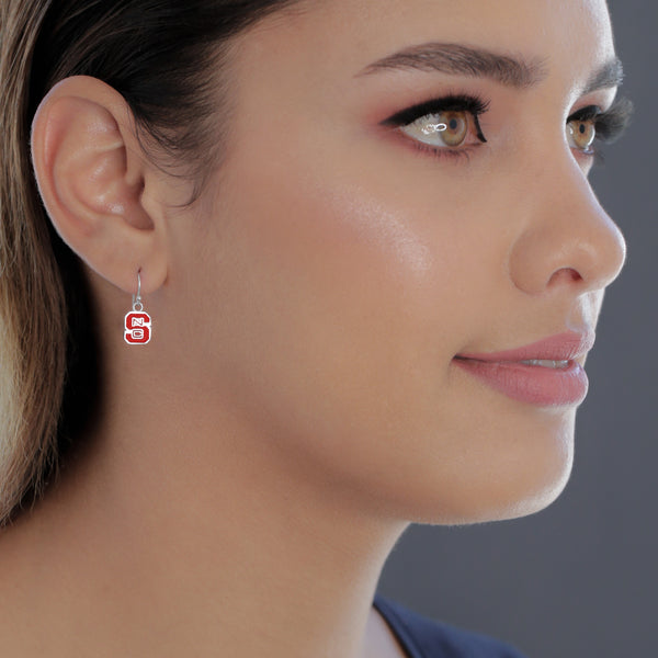 NC State University Dangle Earrings - Enamel