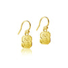 NC State University Dangle Earrings - Gold