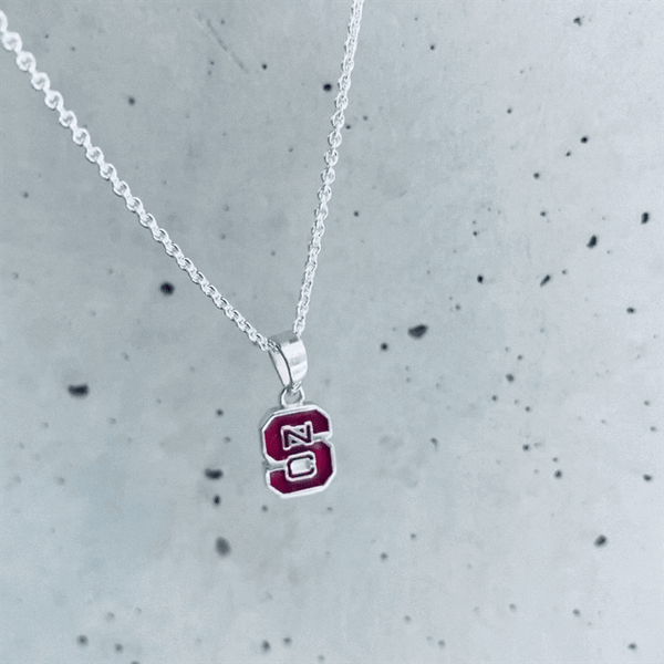 NC State University Pendant Necklace - Enamel