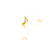 Music Note Dangle Earrings - Gold