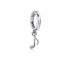 Music Note Bracelet Charm - Silver