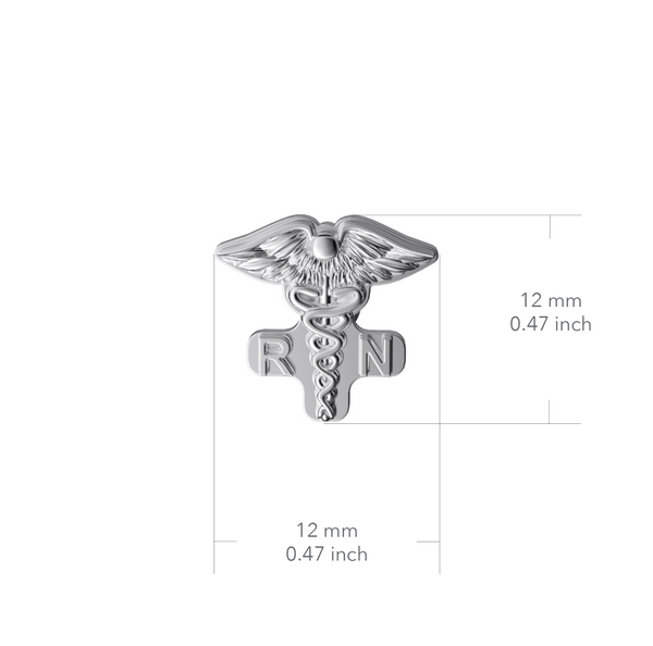 Nurse Caduceus Link Bracelet - Silver