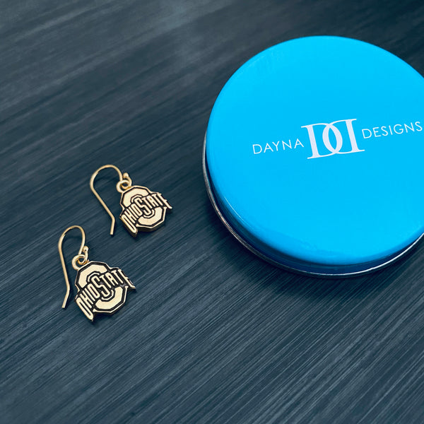Ohio State University Dangle Earrings - Gold