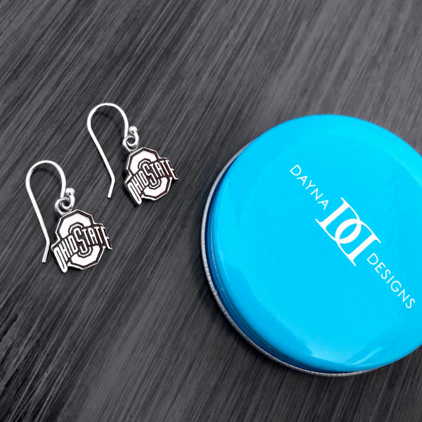 Ohio State University Dangle Earrings - Silver