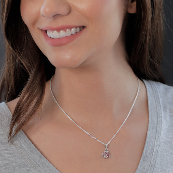 Ohio State University Pendant Necklace - Enamel