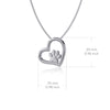 Dog Paw Heart Necklace