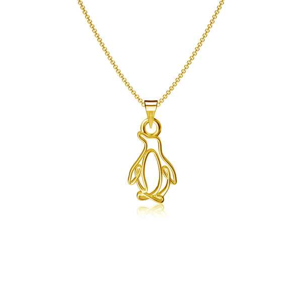 Penguin Pendant Necklace - Gold