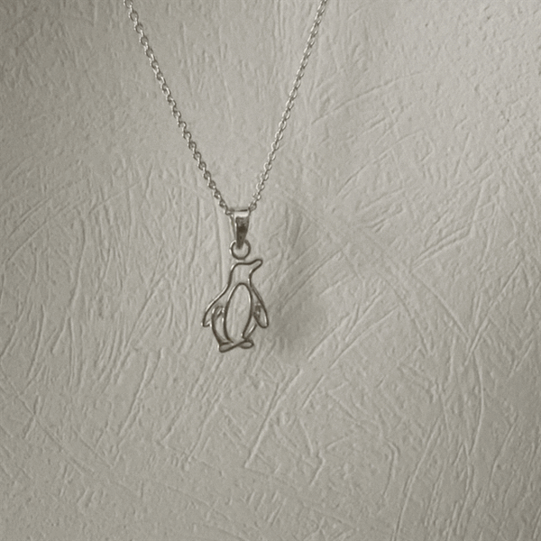 Penguin Pendant Necklace - Silver