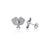Pickleball Stud Earrings - Silver