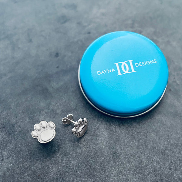 Penn State Paw University Stud Earrings - Silver