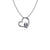 Softball Heart Necklace - Silver