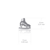 Skate Bracelet Charm - Silver