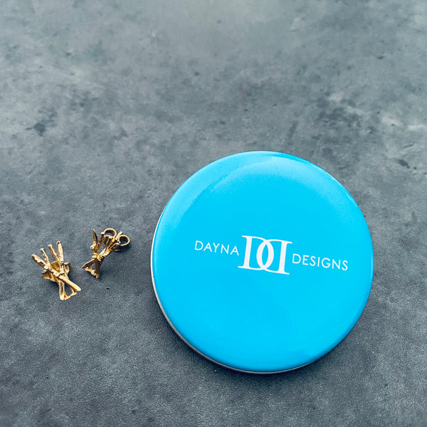 Ski Stud Earrings - Gold