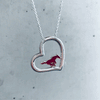 Southern Methodist Mustangs Heart Pendant Necklace - Enamel