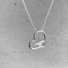 Southern Methodist Mustangs Heart Pendant Necklace