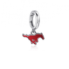 Southern Methodist Mustangs Bracelet Charm - Enamel
