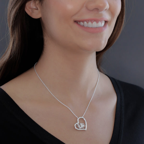 University of South Carolina Heart Necklace - Silver