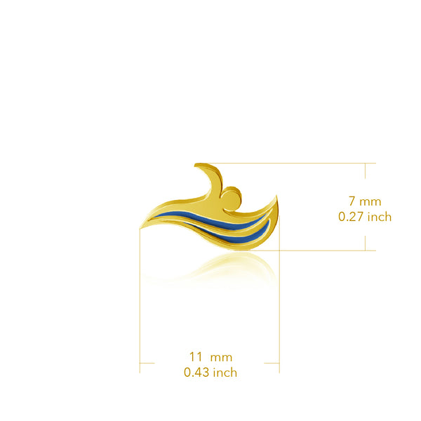 Swimming Dangle Earrings - Gold