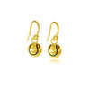 Tennis Ball Dangle Earrings - Gold
