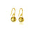 Tennis Ball Dangle Earrings - Gold