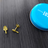 Tennis Racket Stud Earrings - Gold