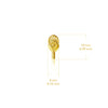 Tennis Racket Stud Earrings - Gold