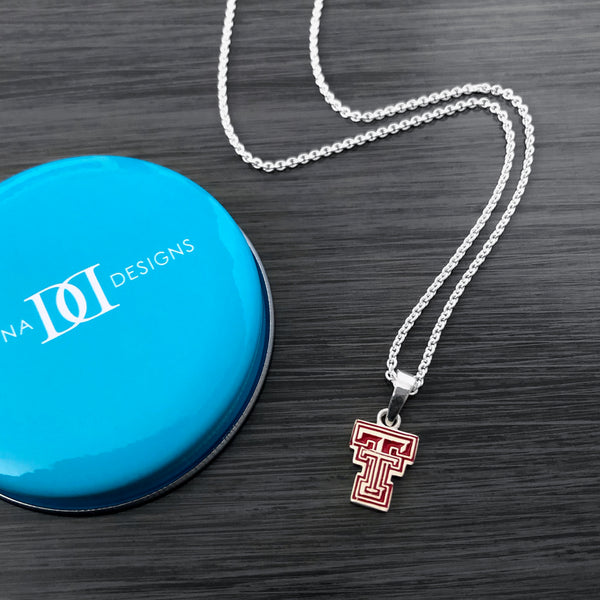 Texas Tech University Pendant Necklace - Enamel