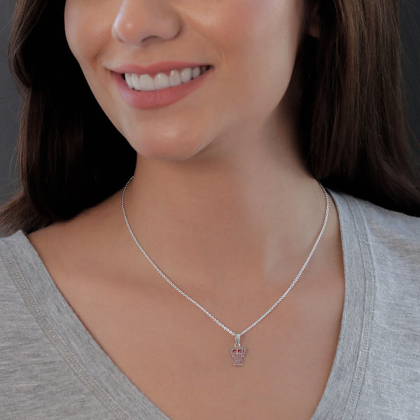 Texas Tech University Pendant Necklace - Enamel