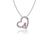 University of Alabama Heart Necklace - Enamel