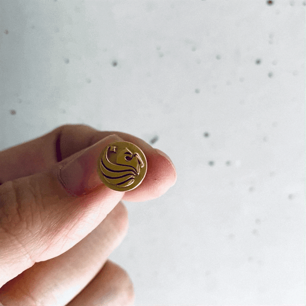 Central Florida Knights Stud Earrings - Gold over Silver