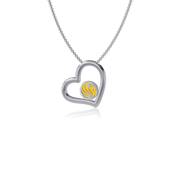 Central Florida Knights Heart Pendant Necklace - Enamel