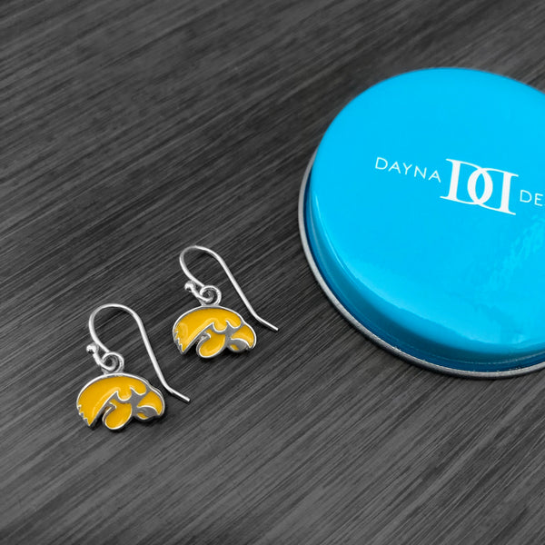 University of Iowa Dangle Earrings - Enamel