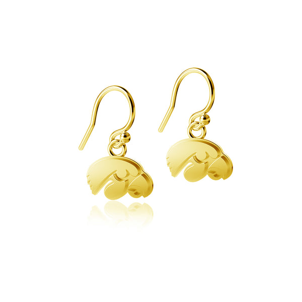University of Iowa Dangle Earrings - Gold