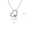 University of Iowa Heart Necklace - Silver