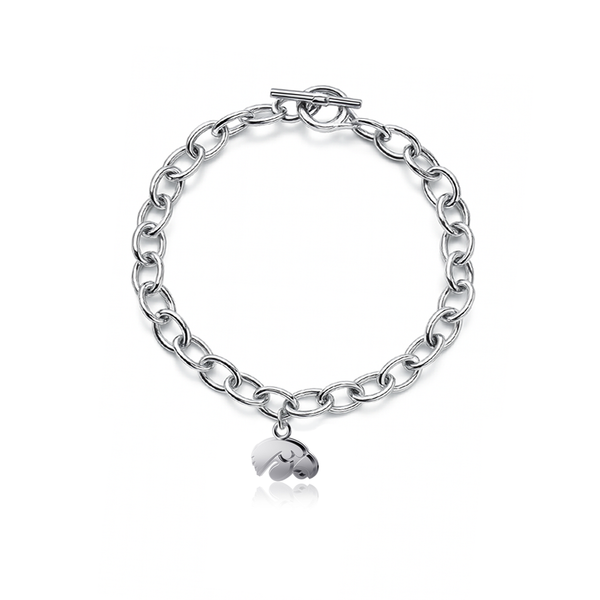 University of Iowa Link Bracelet - Silver