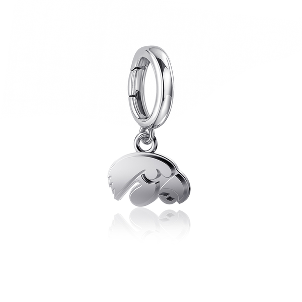 University of Iowa Bracelet Charm - Silver