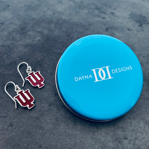 Indiana University Dangle Earrings - Enamel