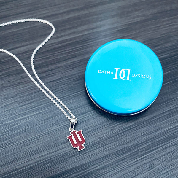 Indiana University Pendant Necklace - Enamel