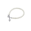 Indiana University Pearl Bracelet - Silver