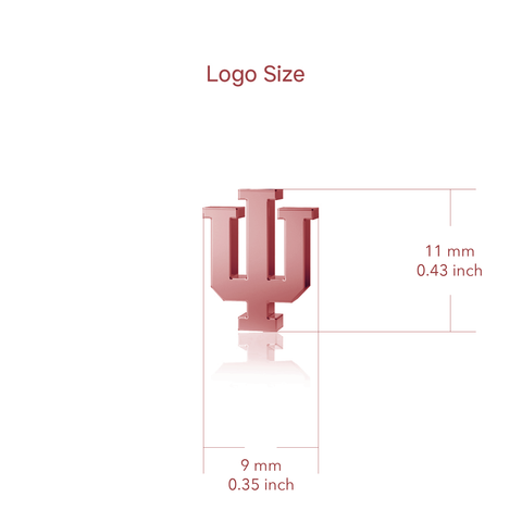 Indiana University Post Earrings - Rose Gold Plated