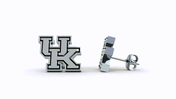 University of Kentucky Stud Earrings - Silver