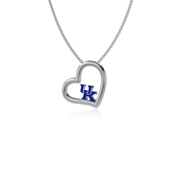 University of Kentucky Heart Necklace - Enamel