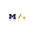 University of Michigan Stud Earrings - Gold Enamel
