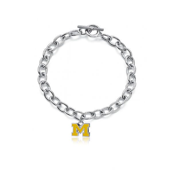 University of Michigan Link Bracelet - Enamel