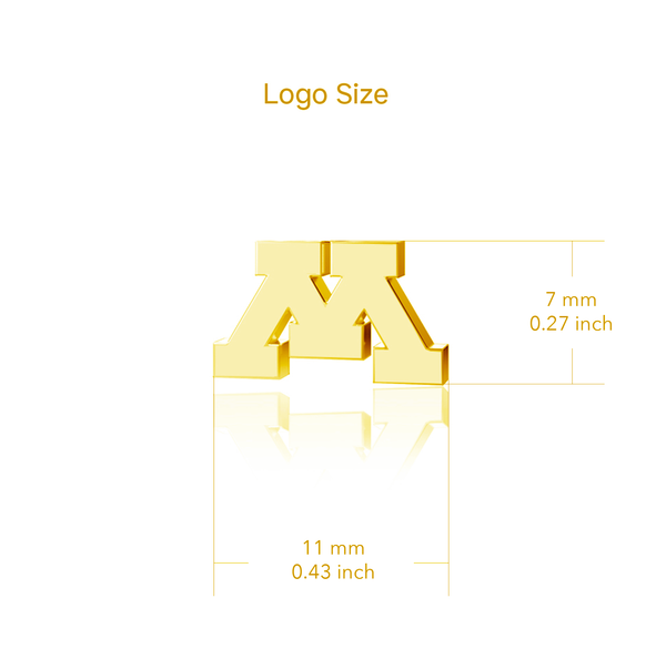 University of Minnesota Stud Earrings - Gold