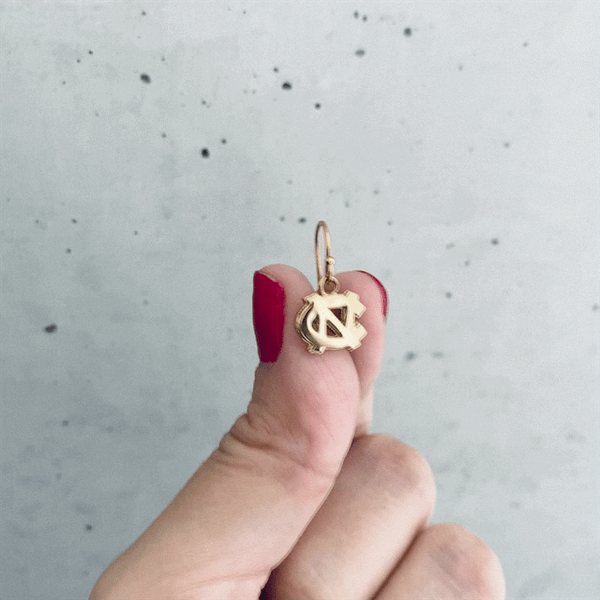 University of North Carolina Dangle Earrings - Gold