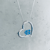 University of North Carolina Heart Necklace - Enamel